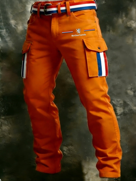 Heren Koninginnedag Casual Werkbroeken